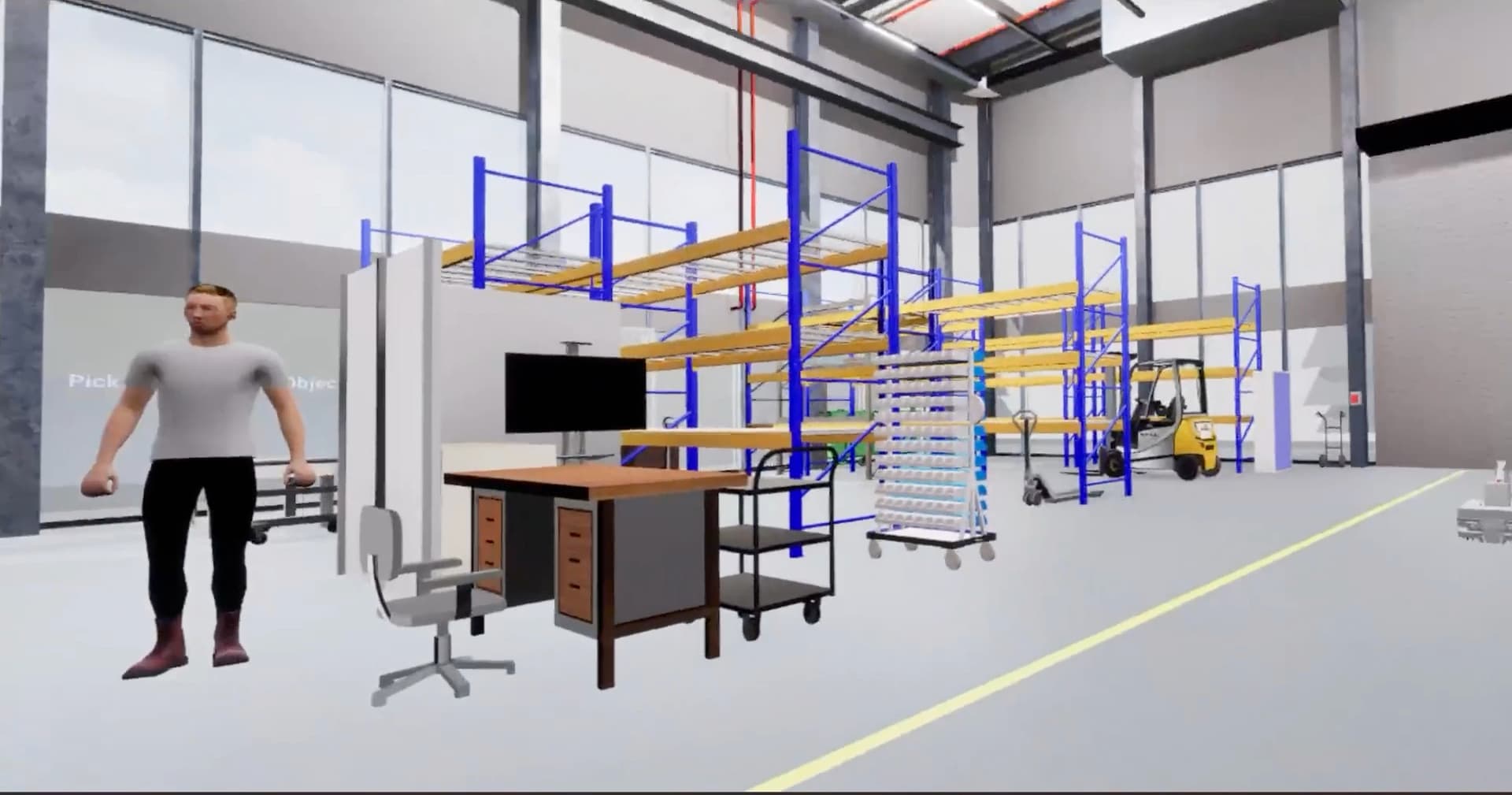 VR factory environment overview