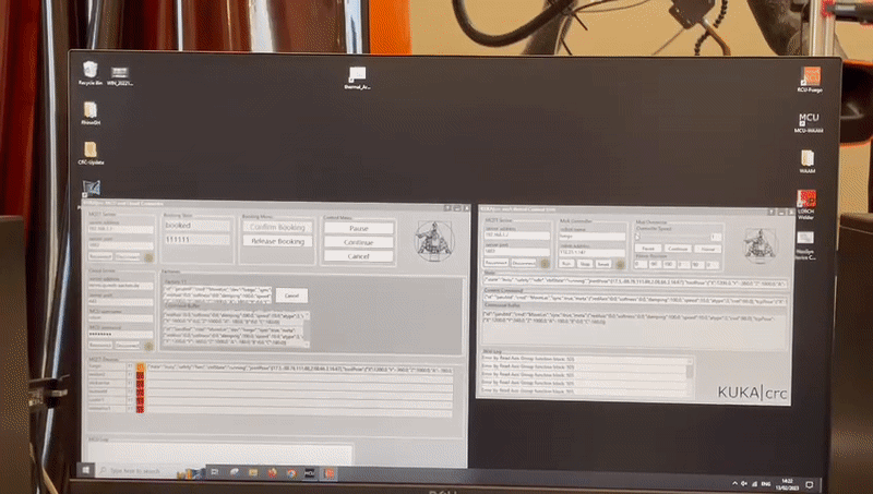 MQTT data transmission and parsing for the welding robot digital twin